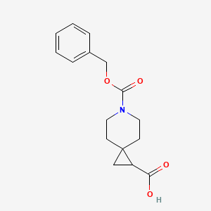 molecular formula C16H19NO4 B598799 6-((Benzyloxy)carbonyl)-6-azaspiro[2.5]octane-1-carboxylic acid CAS No. 147610-85-3