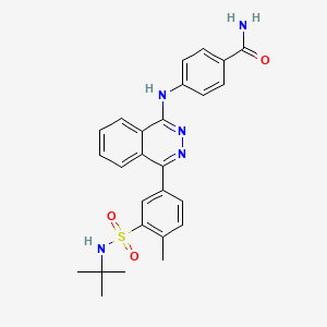 4-({4-[3-(Tert-butylsulfamoyl)-4-methylphenyl]phthalazin-1-yl}amino)benzamide