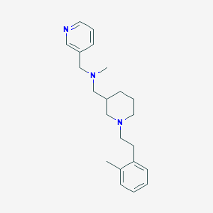 molecular formula C22H31N3 B5988018 N-methyl-1-[1-[2-(2-methylphenyl)ethyl]piperidin-3-yl]-N-(pyridin-3-ylmethyl)methanamine 