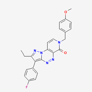 molecular formula C24H20FN5O2 B5988025 2-ethyl-3-(4-fluorophenyl)-7-(4-methoxybenzyl)pyrazolo[5,1-c]pyrido[4,3-e][1,2,4]triazin-6(7H)-one 