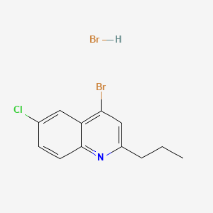 molecular formula C12H12Br2ClN B598803 4-Bromo-6-chloro-2-propylquinoline hydrobromide CAS No. 1204810-85-4