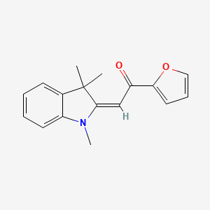 1-(2-furyl)-2-(1,3,3-trimethyl-1,3-dihydro-2H-indol-2-ylidene)ethanone