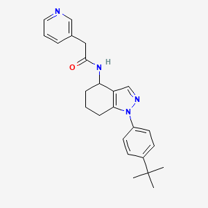 molecular formula C24H28N4O B5988054 N-[1-(4-tert-butylphenyl)-4,5,6,7-tetrahydro-1H-indazol-4-yl]-2-(3-pyridinyl)acetamide 