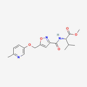 molecular formula C17H21N3O5 B5988061 methyl N-[(5-{[(6-methyl-3-pyridinyl)oxy]methyl}-3-isoxazolyl)carbonyl]-L-valinate 