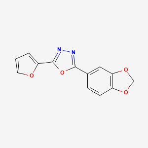 2-(1,3-benzodioxol-5-yl)-5-(2-furyl)-1,3,4-oxadiazole