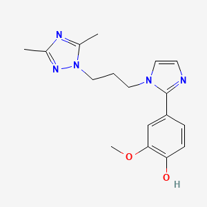 4-{1-[3-(3,5-dimethyl-1H-1,2,4-triazol-1-yl)propyl]-1H-imidazol-2-yl}-2-methoxyphenol