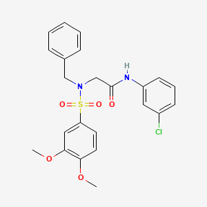 2-[benzyl-(3,4-dimethoxyphenyl)sulfonylamino]-N-(3-chlorophenyl)acetamide