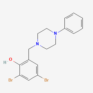 2,4-Dibromo-6-[(4-phenylpiperazin-1-yl)methyl]phenol