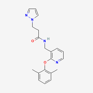 N-{[2-(2,6-dimethylphenoxy)-3-pyridinyl]methyl}-3-(1H-pyrazol-1-yl)propanamide