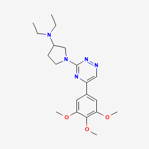 N,N-diethyl-1-[5-(3,4,5-trimethoxyphenyl)-1,2,4-triazin-3-yl]pyrrolidin-3-amine