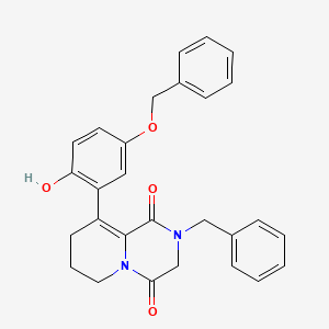 2-benzyl-9-[5-(benzyloxy)-2-hydroxyphenyl]-7,8-dihydro-2H-pyrido[1,2-a]pyrazine-1,4(3H,6H)-dione