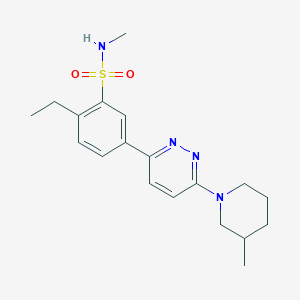 2-ethyl-N-methyl-5-[6-(3-methyl-1-piperidinyl)-3-pyridazinyl]benzenesulfonamide