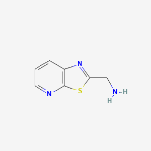 molecular formula C7H7N3S B598814 Thiazolo[5,4-b]pyridin-2-ylmethanamine CAS No. 1203605-30-4