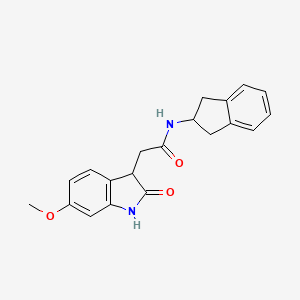 N-(2,3-dihydro-1H-inden-2-yl)-2-(6-methoxy-2-oxo-2,3-dihydro-1H-indol-3-yl)acetamide