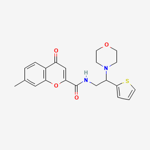 7-methyl-N-[2-(morpholin-4-yl)-2-(thiophen-2-yl)ethyl]-4-oxo-4H-chromene-2-carboxamide