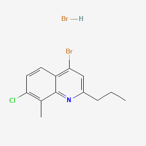 molecular formula C13H14Br2ClN B598817 4-Bromo-7-chloro-8-methyl-2-propylquinoline hydrobromide CAS No. 1204812-02-1