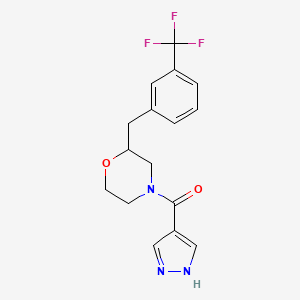 1H-pyrazol-4-yl-[2-[[3-(trifluoromethyl)phenyl]methyl]morpholin-4-yl]methanone