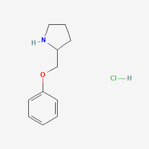 molecular formula C11H16ClNO B598819 2-(Phenoxymethyl)-pyrrolidine hydrochloride CAS No. 148562-32-7