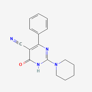 6-Oxo-4-phenyl-2-(piperidin-1-yl)-1,6-dihydropyrimidine-5-carbonitrile