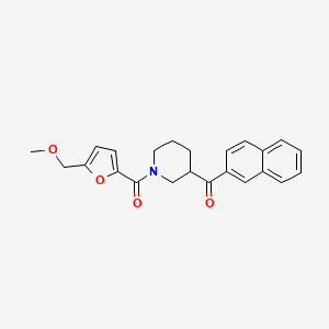 molecular formula C23H23NO4 B5988216 {1-[5-(methoxymethyl)-2-furoyl]-3-piperidinyl}(2-naphthyl)methanone 