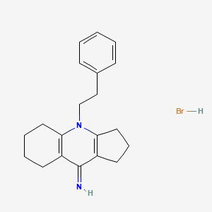 molecular formula C20H25BrN2 B5988225 4-(2-phenylethyl)-2,3,5,6,7,8-hexahydro-1H-cyclopenta[b]quinolin-9-imine;hydrobromide 