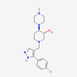 molecular formula C20H28ClN5O B5988228 (3R,4R)-1-[[5-(4-chlorophenyl)-1H-pyrazol-4-yl]methyl]-4-(4-methylpiperazin-1-yl)piperidin-3-ol 