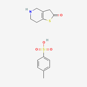 molecular formula C14H17NO4S2 B598824 4,5,6,7-Tetrahydrothieno[3,2-c]pyridin-2(3H)-one 4-methylbenzenesulfonate CAS No. 178688-49-8