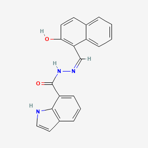 molecular formula C20H15N3O2 B5988248 (Z)-N'-((2-Hydroxynaphthalen-1-yl)methylene)-1H-indole-7-carbohydrazide 