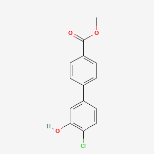 molecular formula C14H11ClO3 B598825 2-Chloro-5-(4-methoxycarbonylphenyl)phenol CAS No. 1198422-80-8