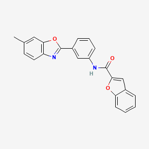 N-[3-(6-methyl-1,3-benzoxazol-2-yl)phenyl]-1-benzofuran-2-carboxamide