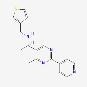 molecular formula C17H18N4S B5988264 1-[4-methyl-2-(4-pyridinyl)-5-pyrimidinyl]-N-(3-thienylmethyl)ethanamine 