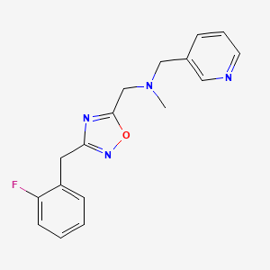 1-[3-(2-fluorobenzyl)-1,2,4-oxadiazol-5-yl]-N-methyl-N-(3-pyridinylmethyl)methanamine