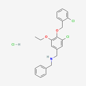 N-benzyl-1-{3-chloro-4-[(2-chlorobenzyl)oxy]-5-ethoxyphenyl}methanamine hydrochloride