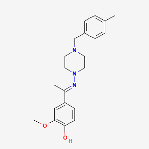 2-METHOXY-4-[(1E)-1-({4-[(4-METHYLPHENYL)METHYL]PIPERAZIN-1-YL}IMINO)ETHYL]PHENOL