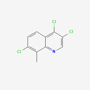 molecular formula C10H6Cl3N B598831 3,4,7-Trichloro-8-methylquinoline CAS No. 1204811-08-4