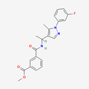 methyl 3-[({1-[1-(3-fluorophenyl)-5-methyl-1H-pyrazol-4-yl]ethyl}amino)carbonyl]benzoate