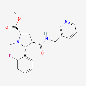 methyl (2S*,4S*,5R*)-5-(2-fluorophenyl)-1-methyl-4-{[(3-pyridinylmethyl)amino]carbonyl}-2-pyrrolidinecarboxylate