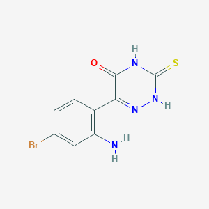 molecular formula C9H7BrN4OS B5988365 6-(2-amino-4-bromophenyl)-3-thioxo-3,4-dihydro-1,2,4-triazin-5(2H)-one 