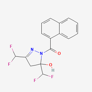 [3,5-BIS(DIFLUOROMETHYL)-5-HYDROXY-4,5-DIHYDRO-1H-PYRAZOL-1-YL](1-NAPHTHYL)METHANONE