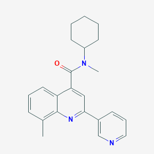 N-CYCLOHEXYL-N8-DIMETHYL-2-(PYRIDIN-3-YL)QUINOLINE-4-CARBOXAMIDE