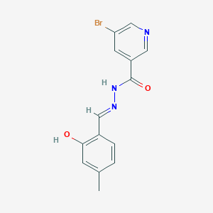 5-bromo-N'-[(E)-(2-hydroxy-4-methylphenyl)methylidene]pyridine-3-carbohydrazide