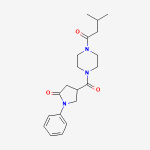 4-{[4-(3-Methylbutanoyl)piperazin-1-yl]carbonyl}-1-phenylpyrrolidin-2-one