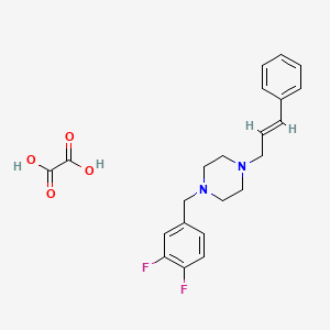 1-[(3,4-difluorophenyl)methyl]-4-[(E)-3-phenylprop-2-enyl]piperazine;oxalic acid