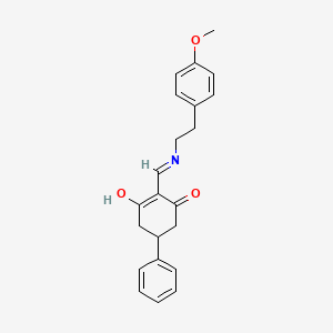 2-({[2-(4-Methoxyphenyl)ethyl]amino}methylidene)-5-phenylcyclohexane-1,3-dione