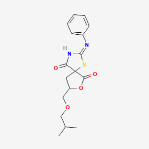 2-anilino-8-(isobutoxymethyl)-7-oxa-1-thia-3-azaspiro[4.4]non-2-ene-4,6-dione