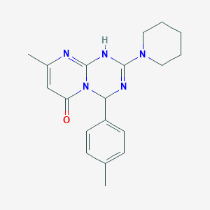 8-methyl-4-(4-methylphenyl)-2-(piperidin-1-yl)-1,4-dihydro-6H-pyrimido[1,2-a][1,3,5]triazin-6-one