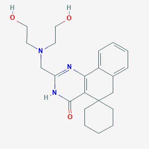 molecular formula C22H29N3O3 B5988478 2-{[bis(2-hydroxyethyl)amino]methyl}-3H-spiro[benzo[h]quinazoline-5,1'-cyclohexan]-4(6H)-one 