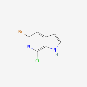 molecular formula C7H4BrClN2 B598848 5-溴-7-氯-1H-吡咯并[2,3-c]吡啶 CAS No. 1198096-48-8