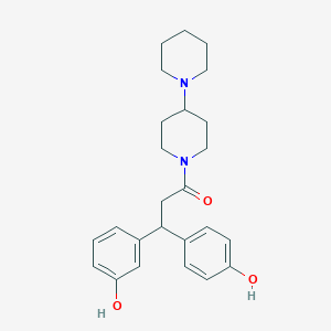 molecular formula C25H32N2O3 B5988483 3-[3-(1,4'-bipiperidin-1'-yl)-1-(4-hydroxyphenyl)-3-oxopropyl]phenol 