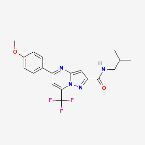 5-(4-methoxyphenyl)-N-(2-methylpropyl)-7-(trifluoromethyl)pyrazolo[1,5-a]pyrimidine-2-carboxamide